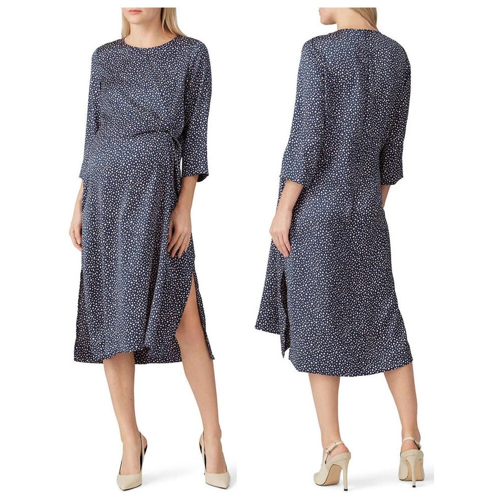 HATCH The Lauren Midi Dress Cheetah Print Maternity Party Baby Shower Fall M